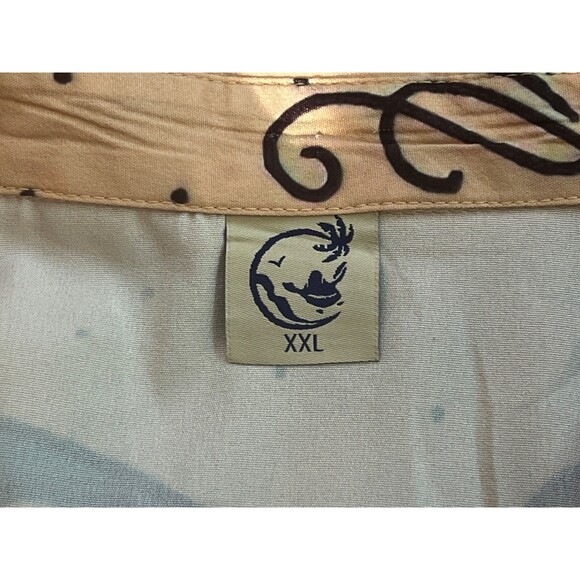 Hawalili  Men’s Size 2XL Hawaiian Shirt Hula Girl Palm Trees Island Love NWT - Picture 6 of 8